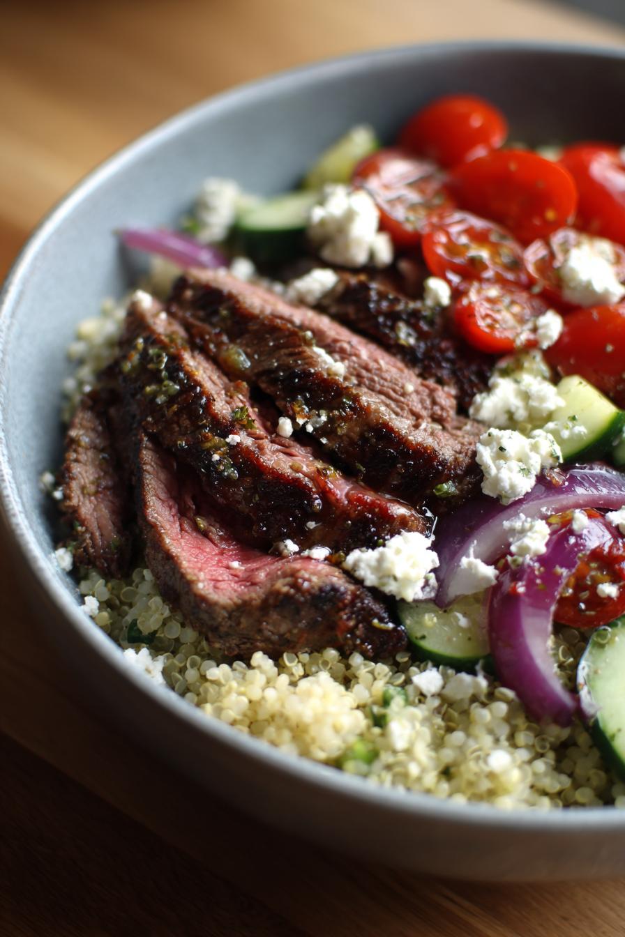 Healthy Steak Bowl Recipe Inspired by the Mediterranean Diet