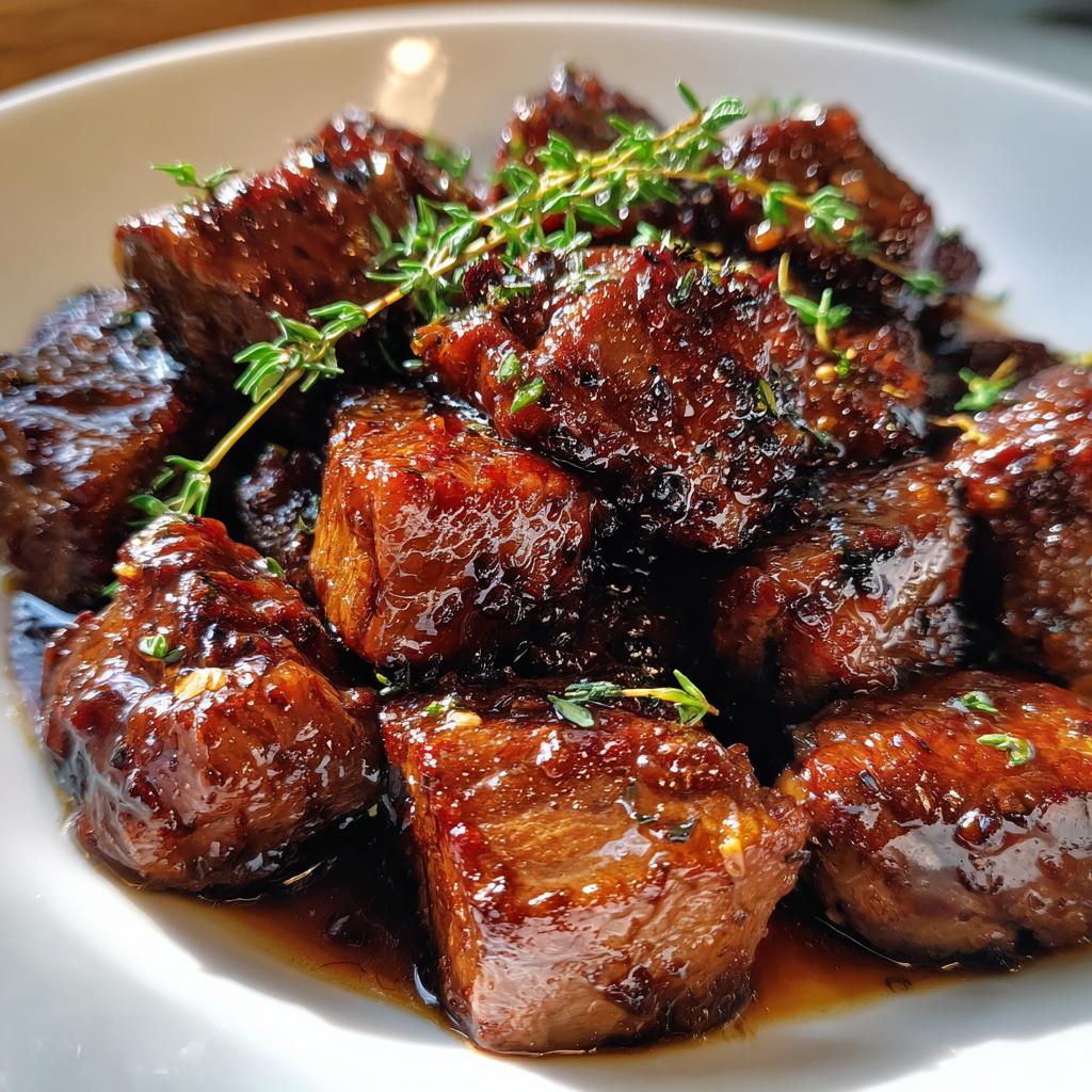 High Protein Slow Cooker Garlic Butter Beef Bites - Easy Dinner Recipe! - detail 2