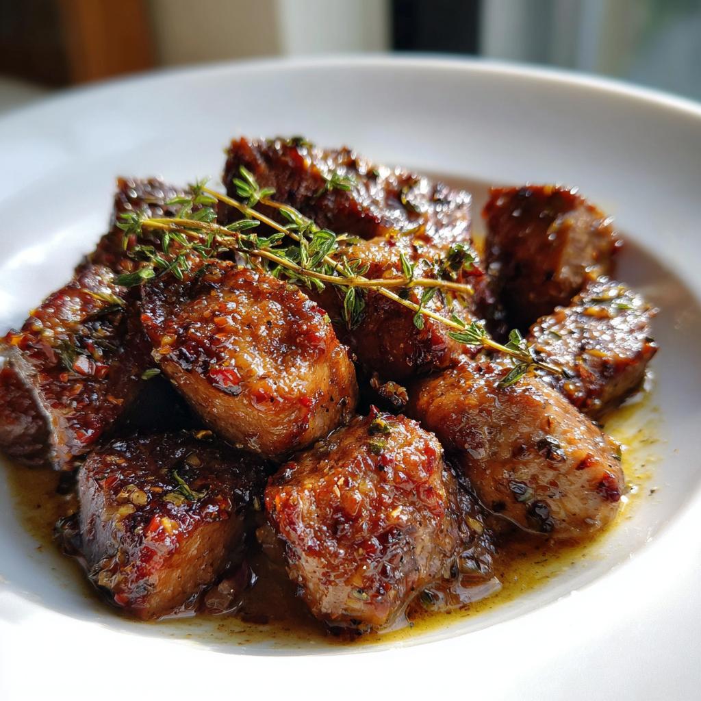 High Protein Slow Cooker Garlic Butter Beef Bites - Easy Dinner Recipe! - detail 4