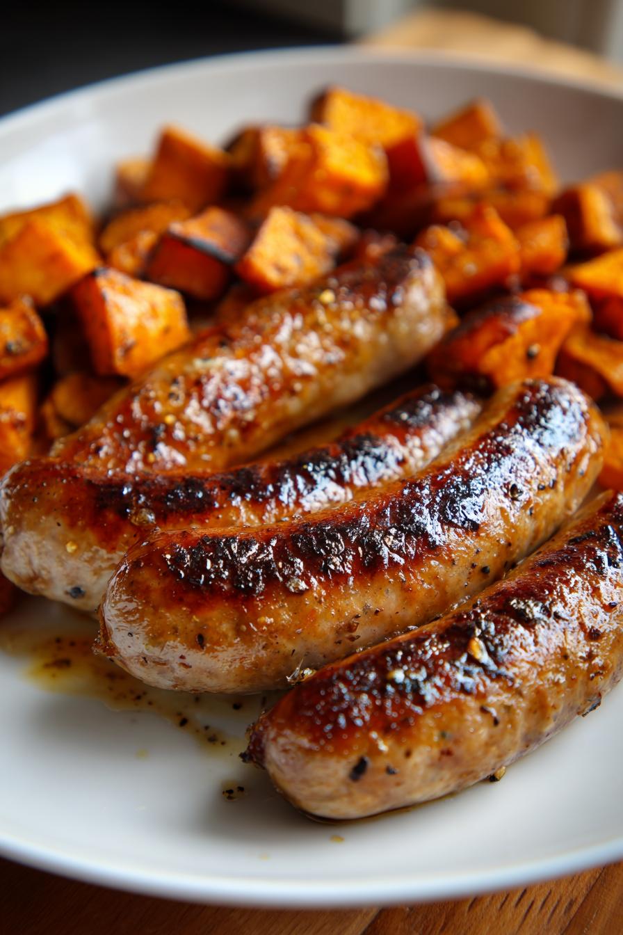 Honey Garlic Sausage Sweet Potatoes