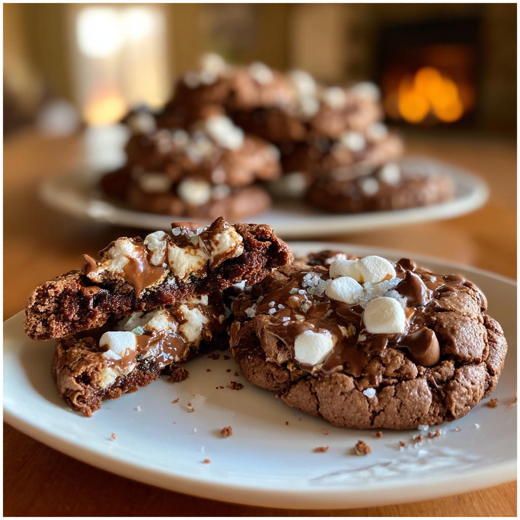 Hot Chocolate Cookies with Mini Marshmallows - Soft, Chewy & Cozy! - detail 1
