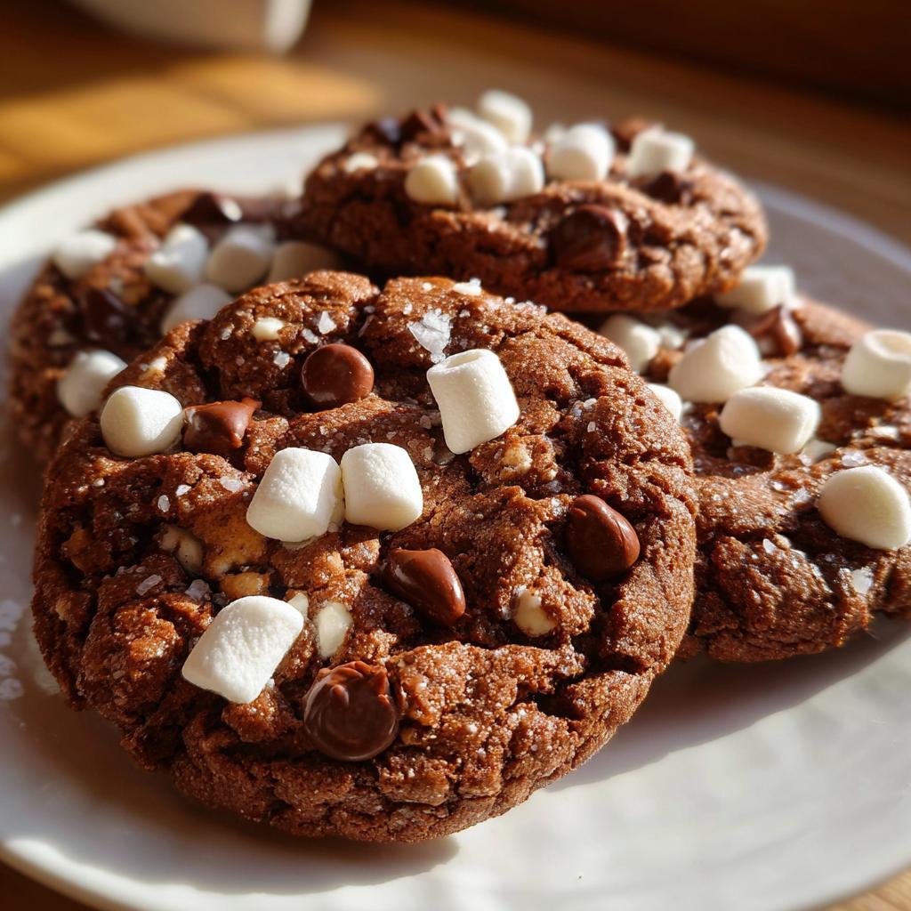Hot Chocolate Cookies with Mini Marshmallows - Soft, Chewy & Cozy! - detail 3