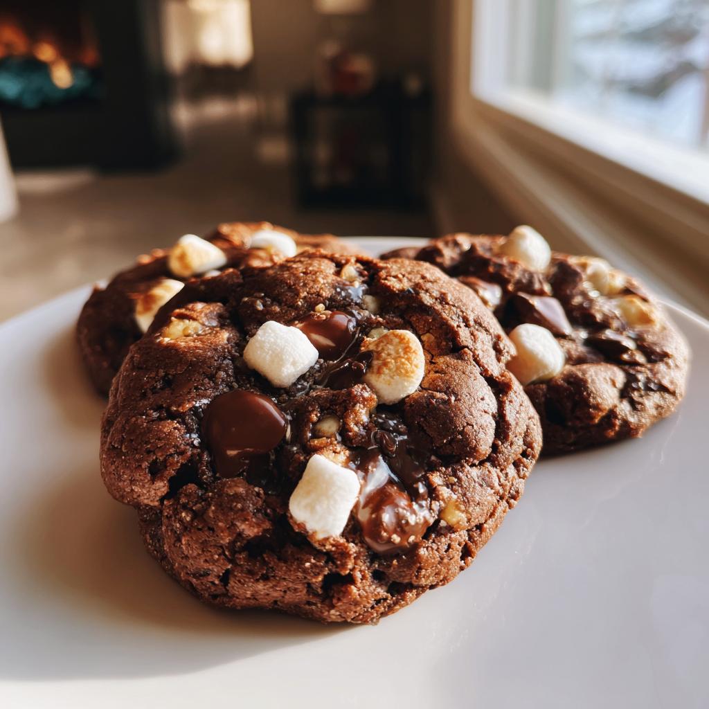 Hot Chocolate Cookies with Mini Marshmallows - Soft, Chewy & Cozy! - detail 4