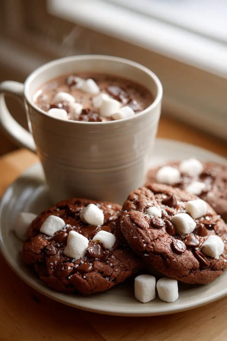 Hot Chocolate Cookies with Mini Marshmallows - Soft, Chewy & Cozy!