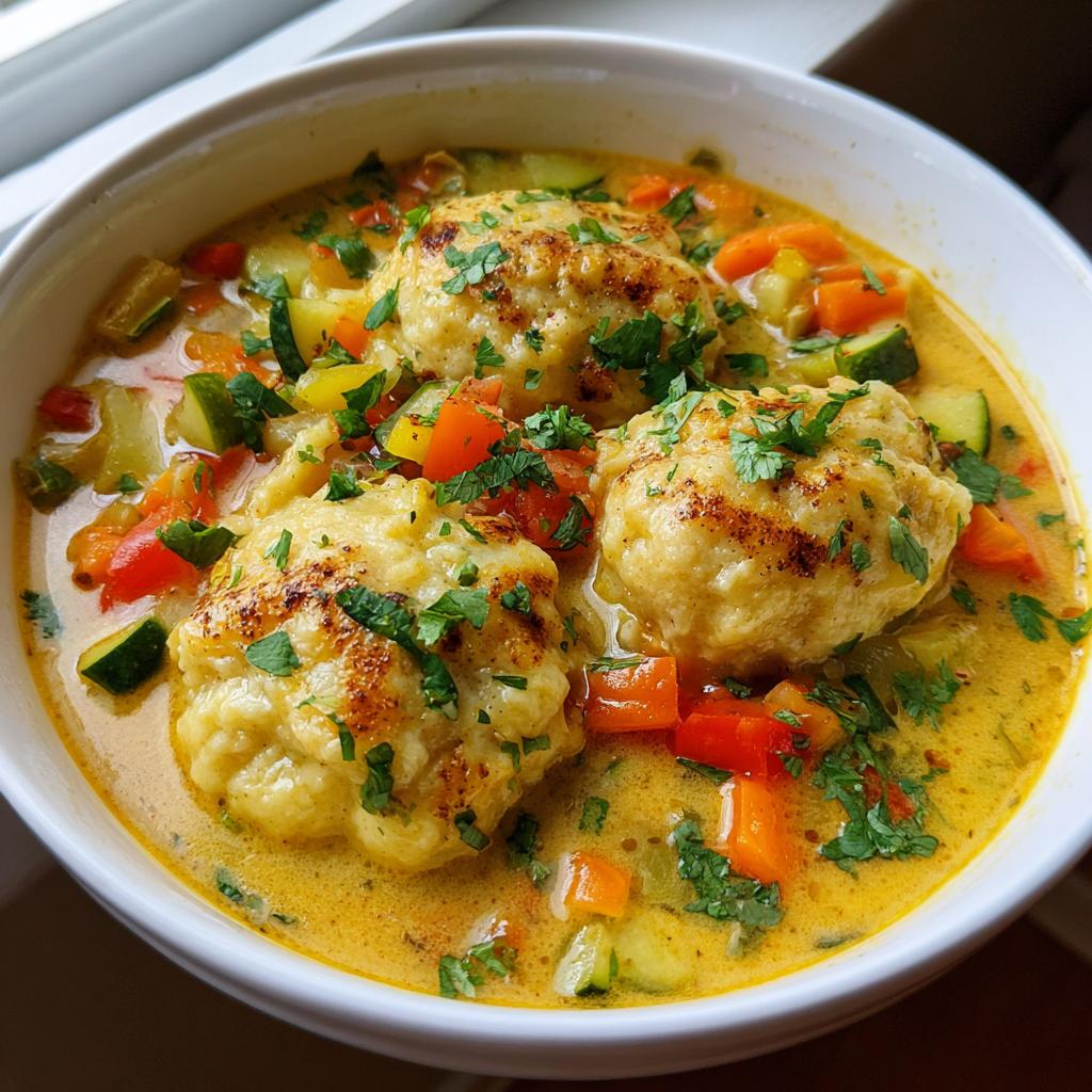 Irresistible Coconut Curry Soup With Dumplings - detail 4