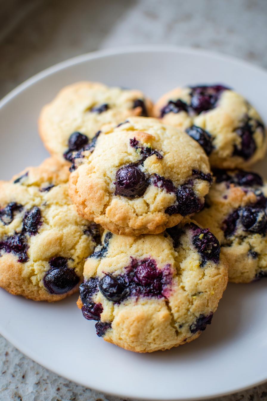 Lemon Blueberry Cookies - Browned Butter Blondie | Recipe in 2024 | Lemon blueberry cookies, Cookie