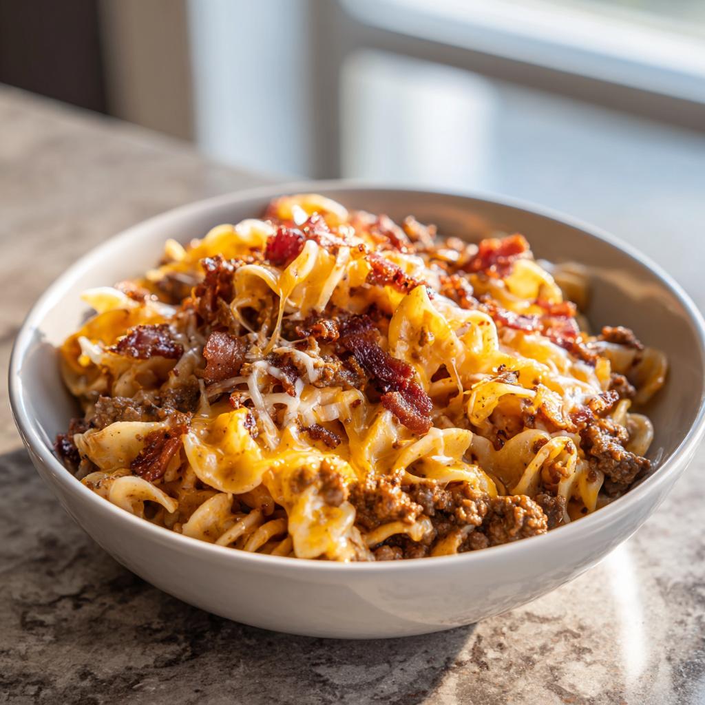 🥓 Loaded Bacon Cheeseburger Pasta – One-Pot Dinner Winner - detail 2