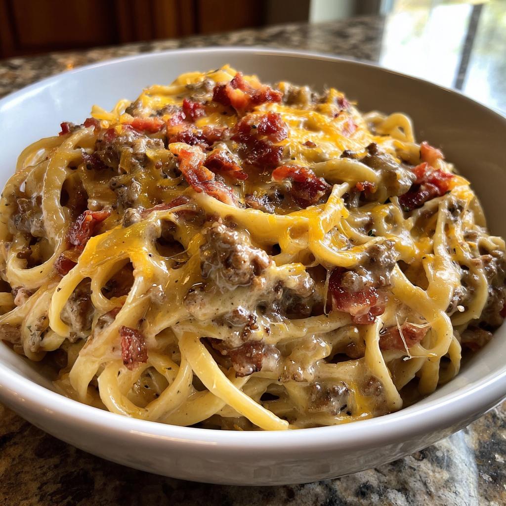 🥓 Loaded Bacon Cheeseburger Pasta – One-Pot Dinner Winner - detail 4