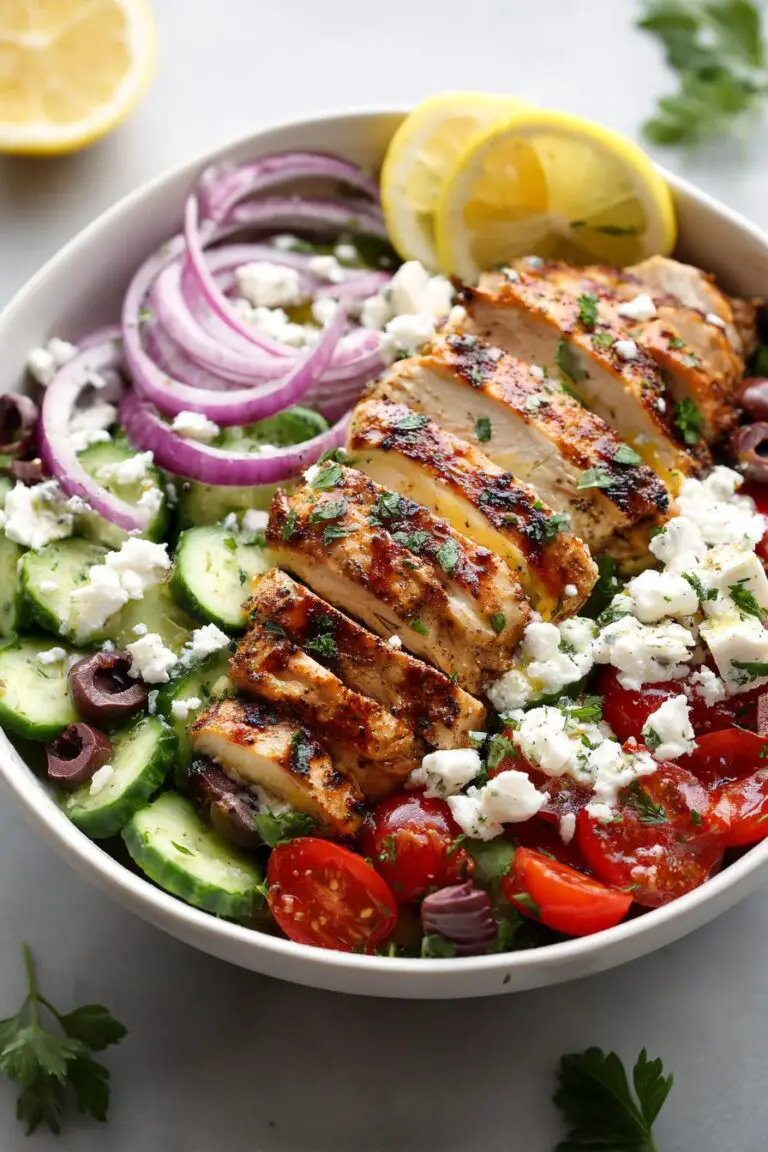 Low-Carb Greek Chicken Bowls (Keto, Gluten-Free)