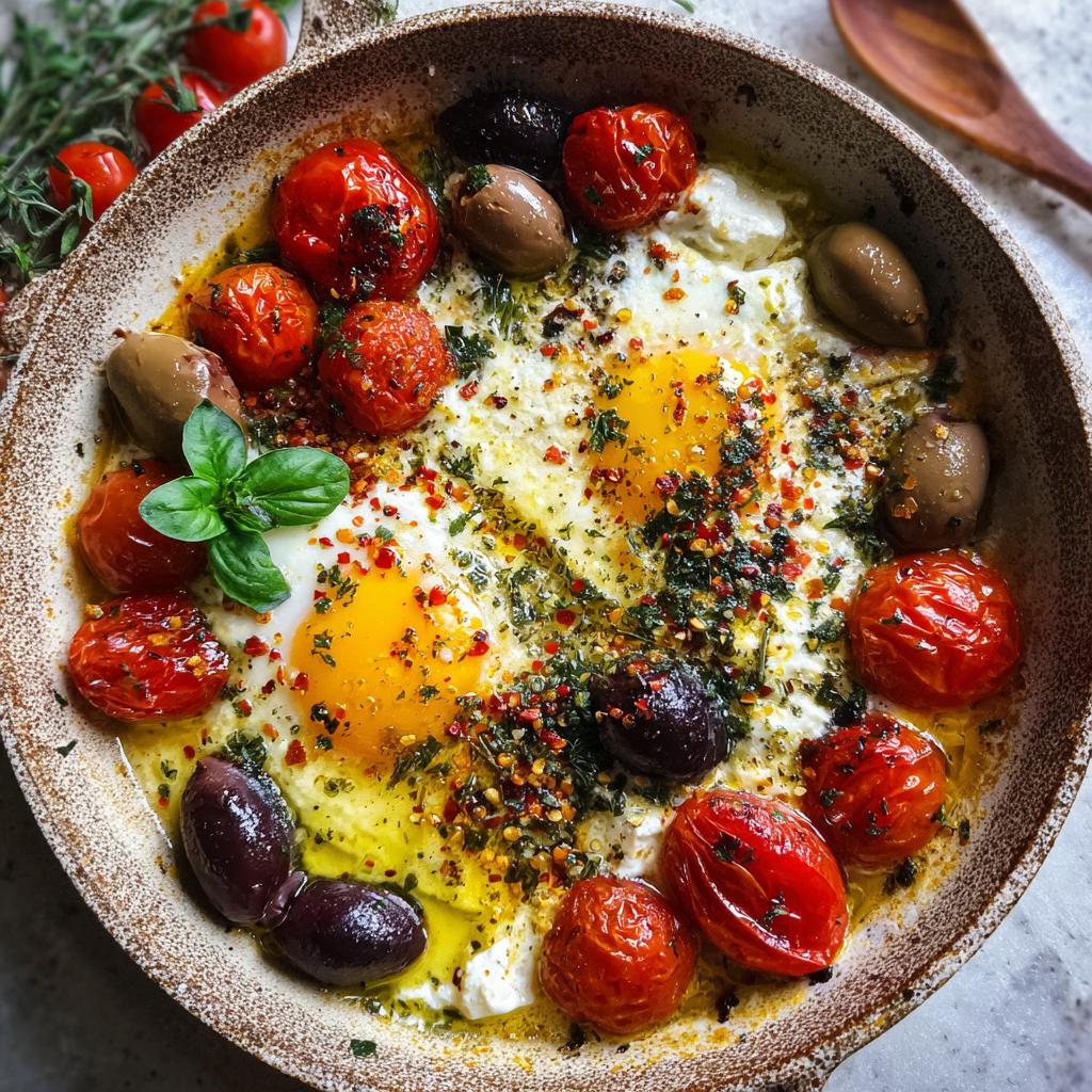 Mediterranean Baked Feta Eggs - detail 4