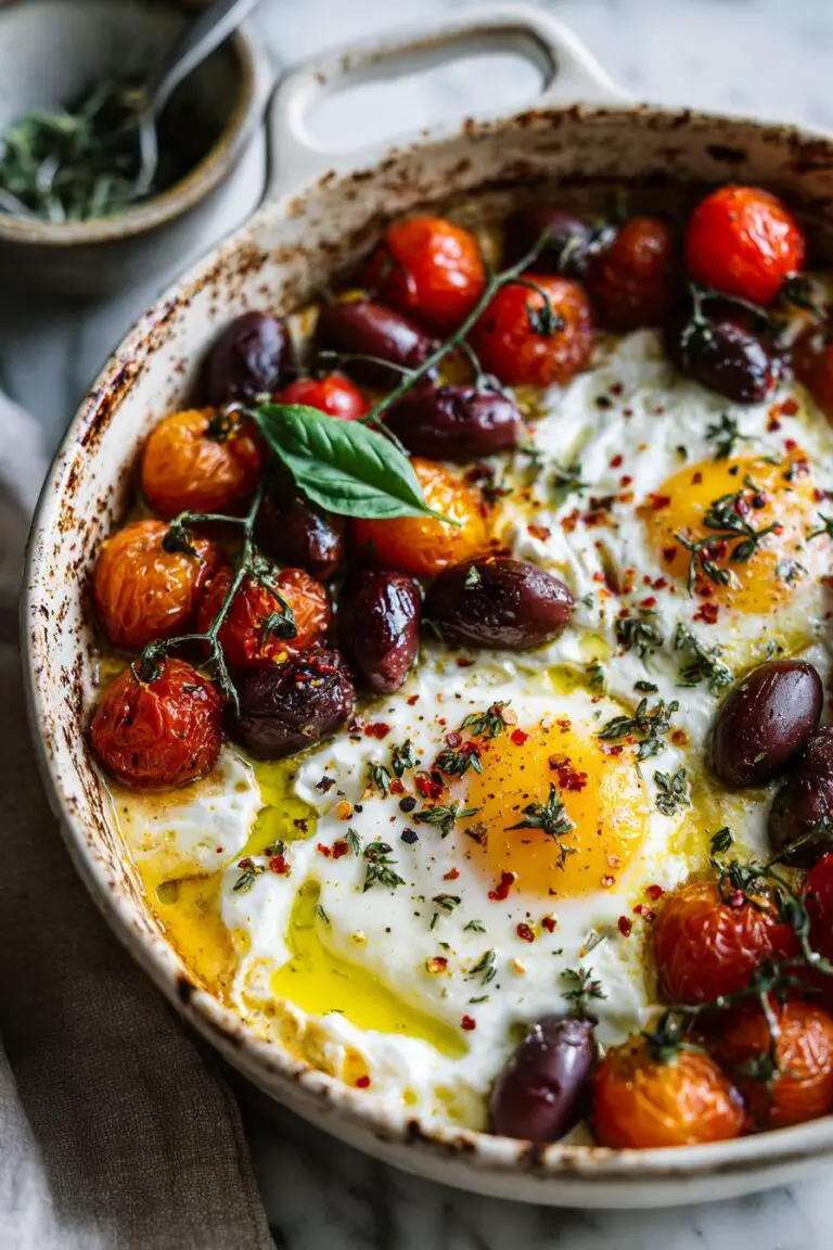 Mediterranean Baked Feta Eggs