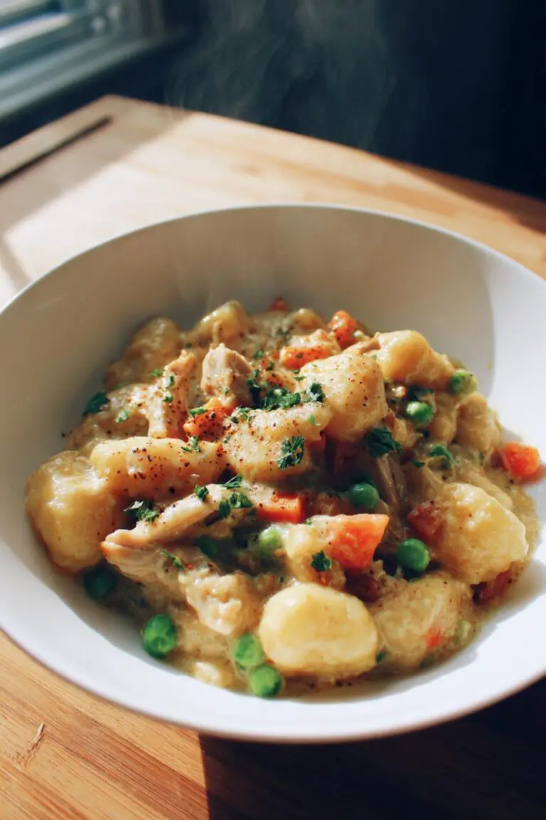 One Pot Gnocchi Chicken Pot Pie