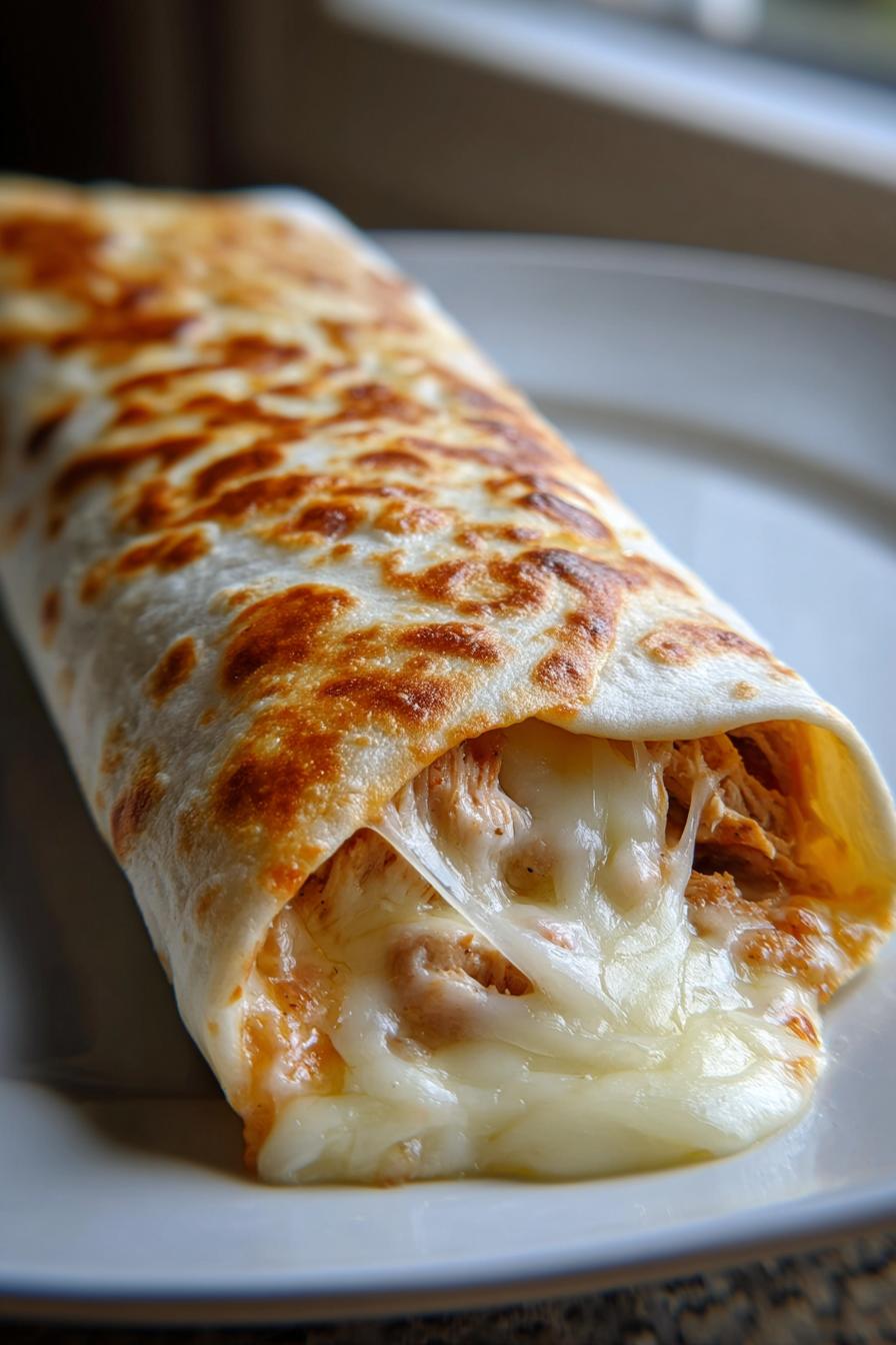 Ooey-Gooey Cheesy Garlic Chicken Wraps You’ll Devour