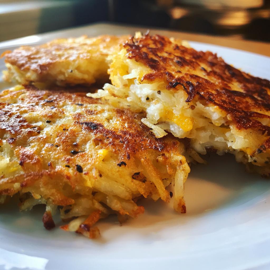 Potato and Onion Cheese Pancakes - detail 2