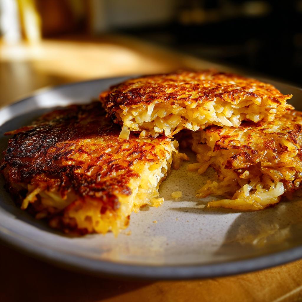 Potato and Onion Cheese Pancakes - detail 3