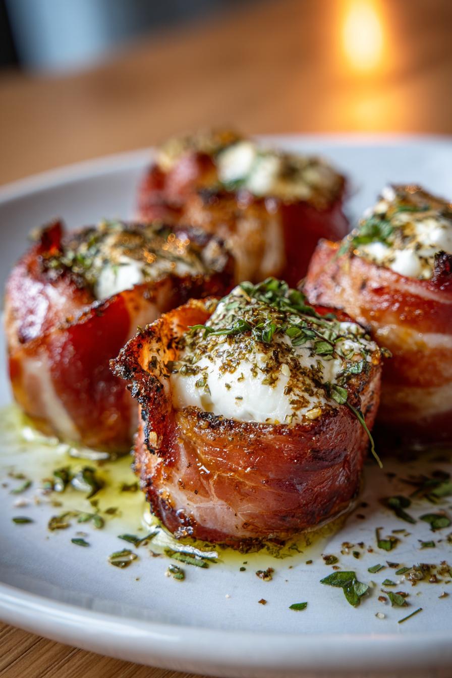 Prosciutto Wrapped Mozzarella Bites