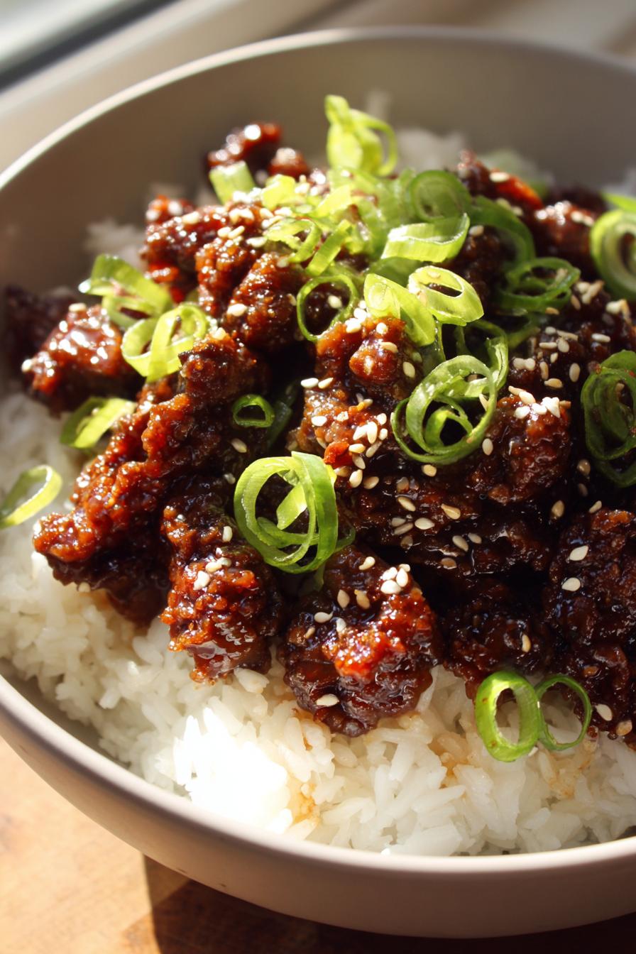 Quick & Easy Korean Ground Beef Bowl – Better Than Takeout!