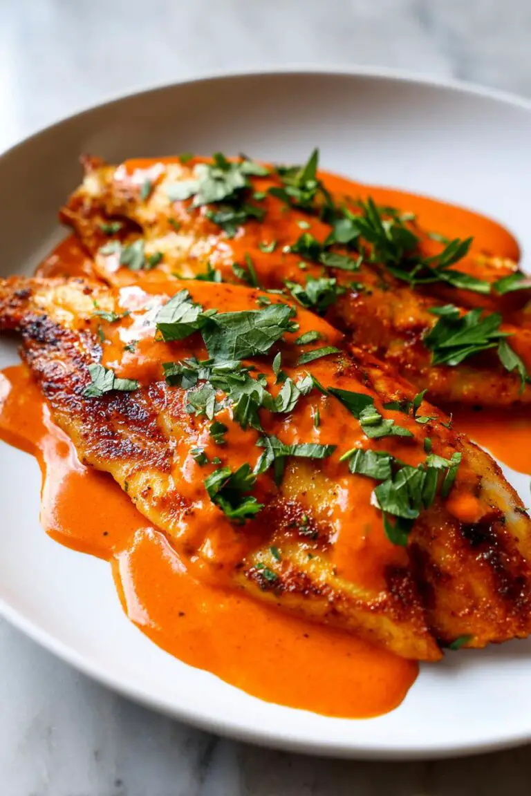 Quick Tilapia in Roasted Pepper Sauce