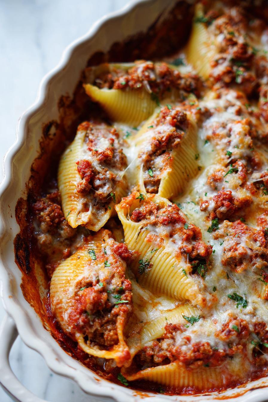 Ricotta Beef Stuffed Shells