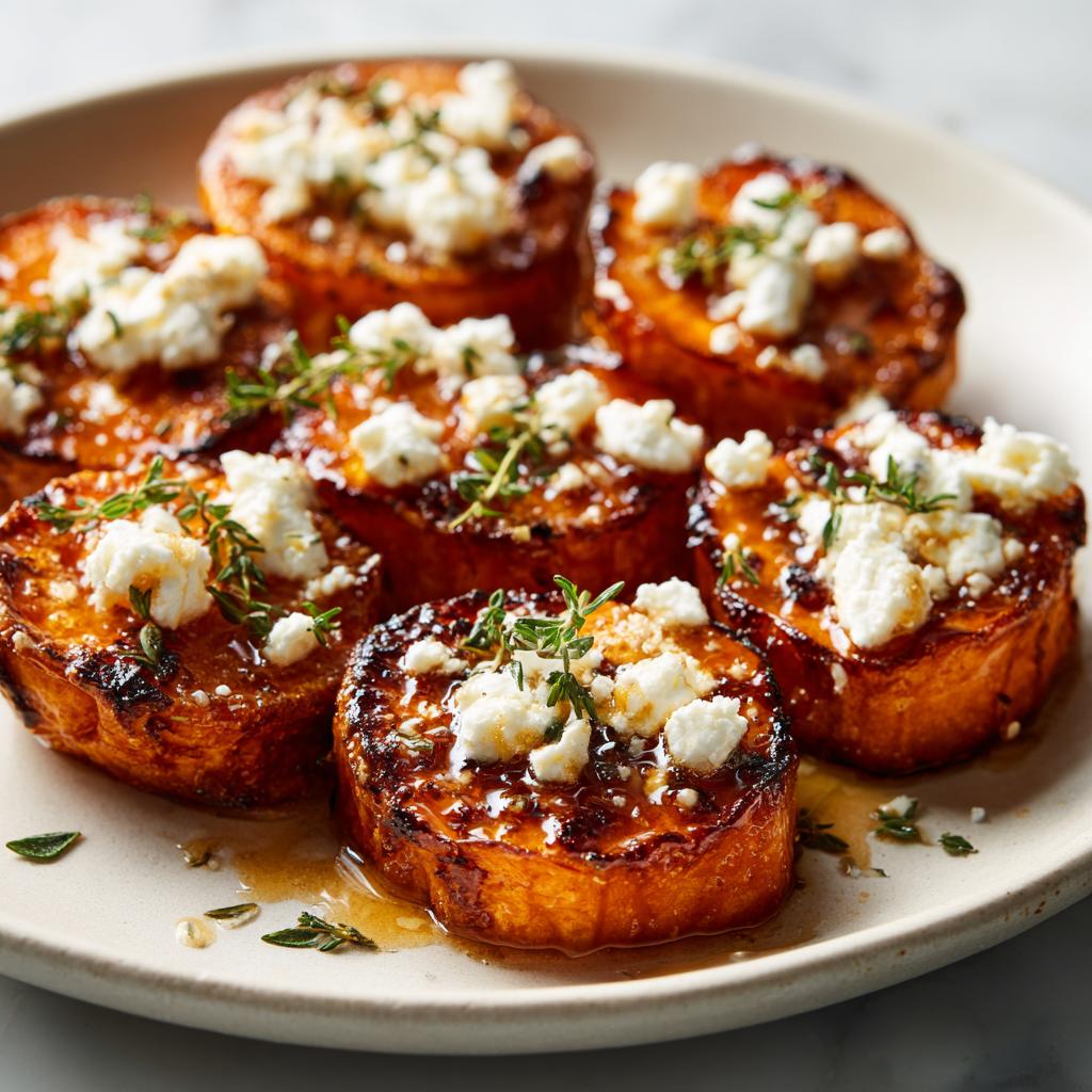 Roasted Sweet Potato Rounds with Honey Feta and Thyme - detail 1
