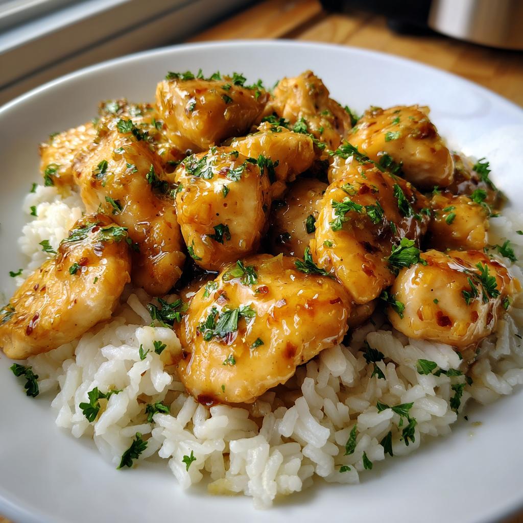 20-Min Schnelles Honig Senf Hähnchen mit Reis – Flawless &amp; Easy ...