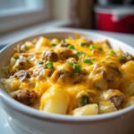Slow Cooker Cheesy Potato Sausage Casserole