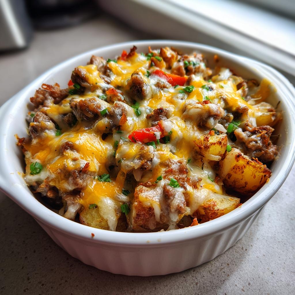 Slow Cooker Cheesy Potato Sausage Casserole - detail 3