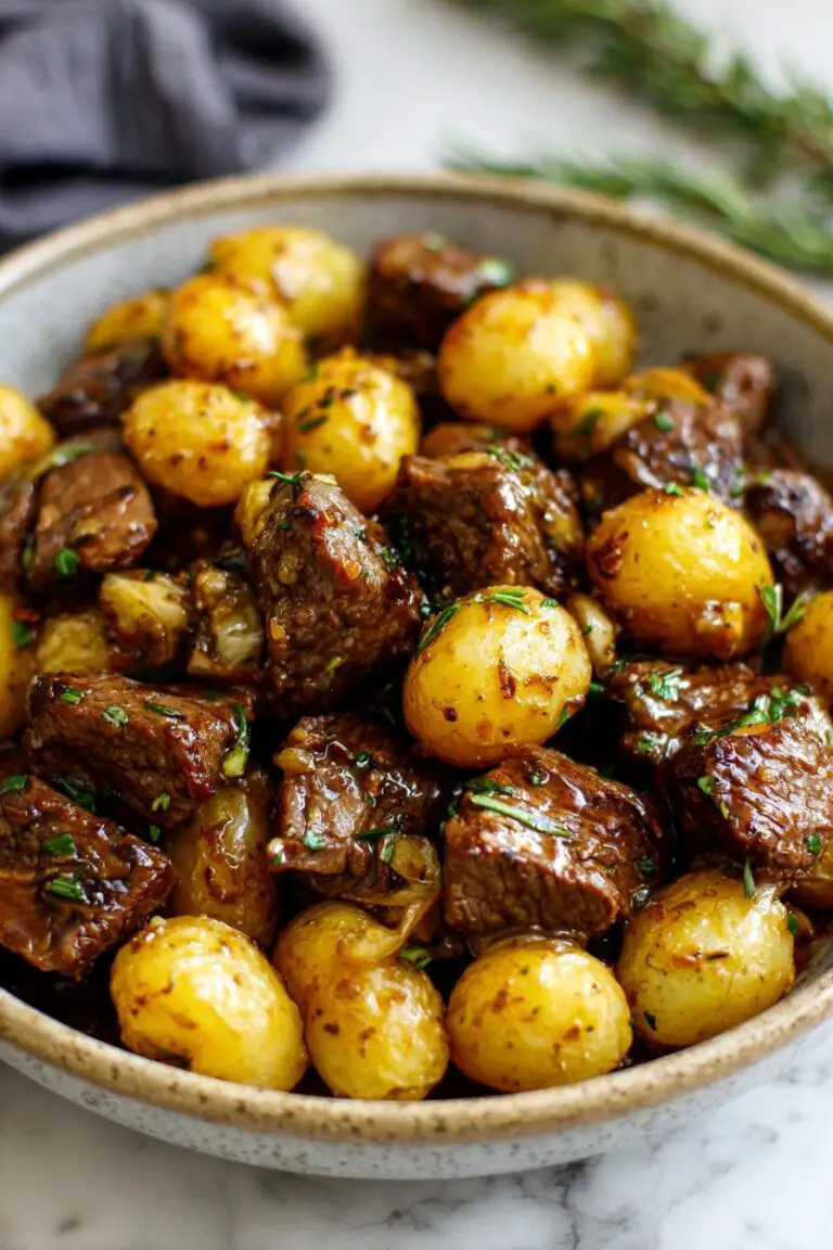 Slow Cooker Garlic Butter Beef Bites with Potatoes - Dinner Ideas For All | Meals for Everyone