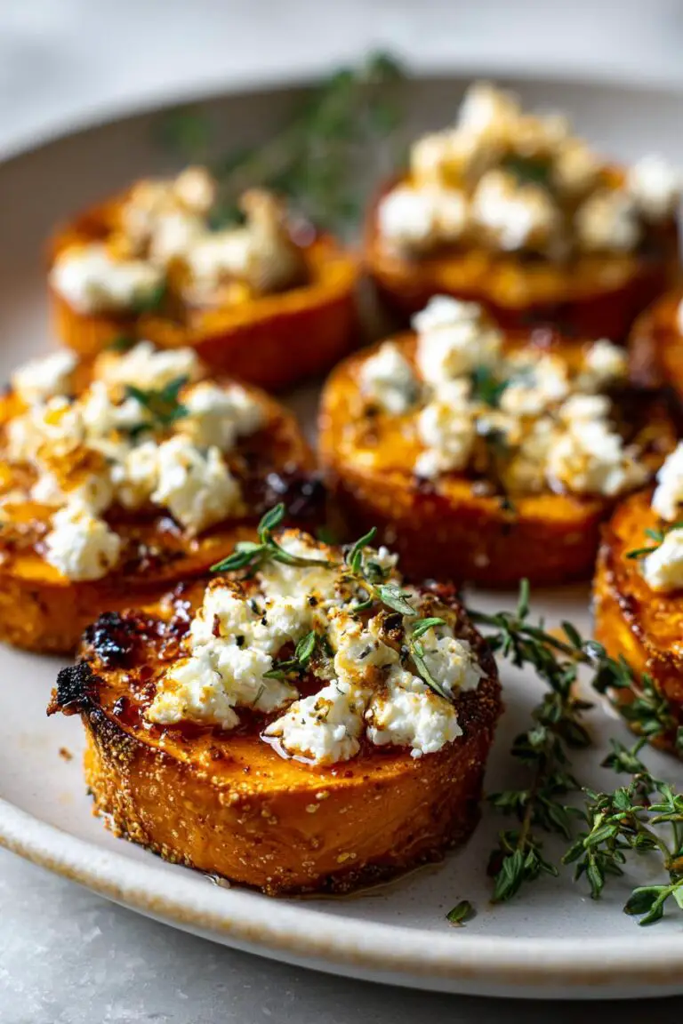 Sweet Potato Recipes: Honey Feta Sweet Potato Rounds