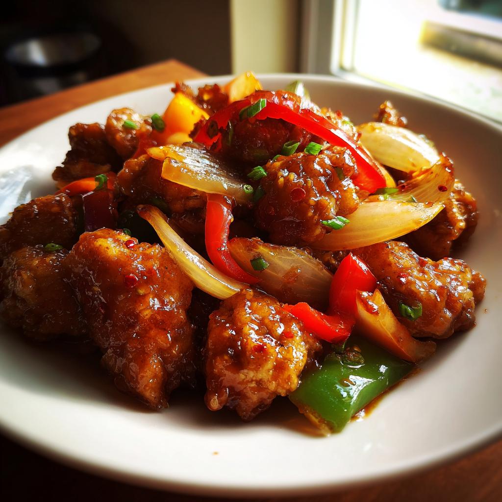 Sweet and Spicy Honey Pepper Chicken - detail 2