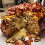 Swiss Bacon Mushroom Meatloaf