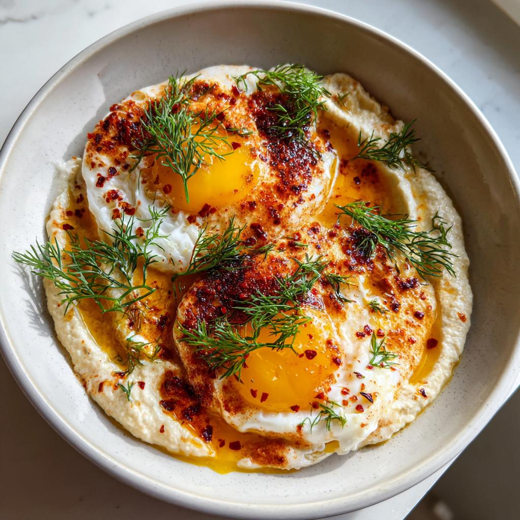 Turkish Eggs (Cilbir) - detail 3