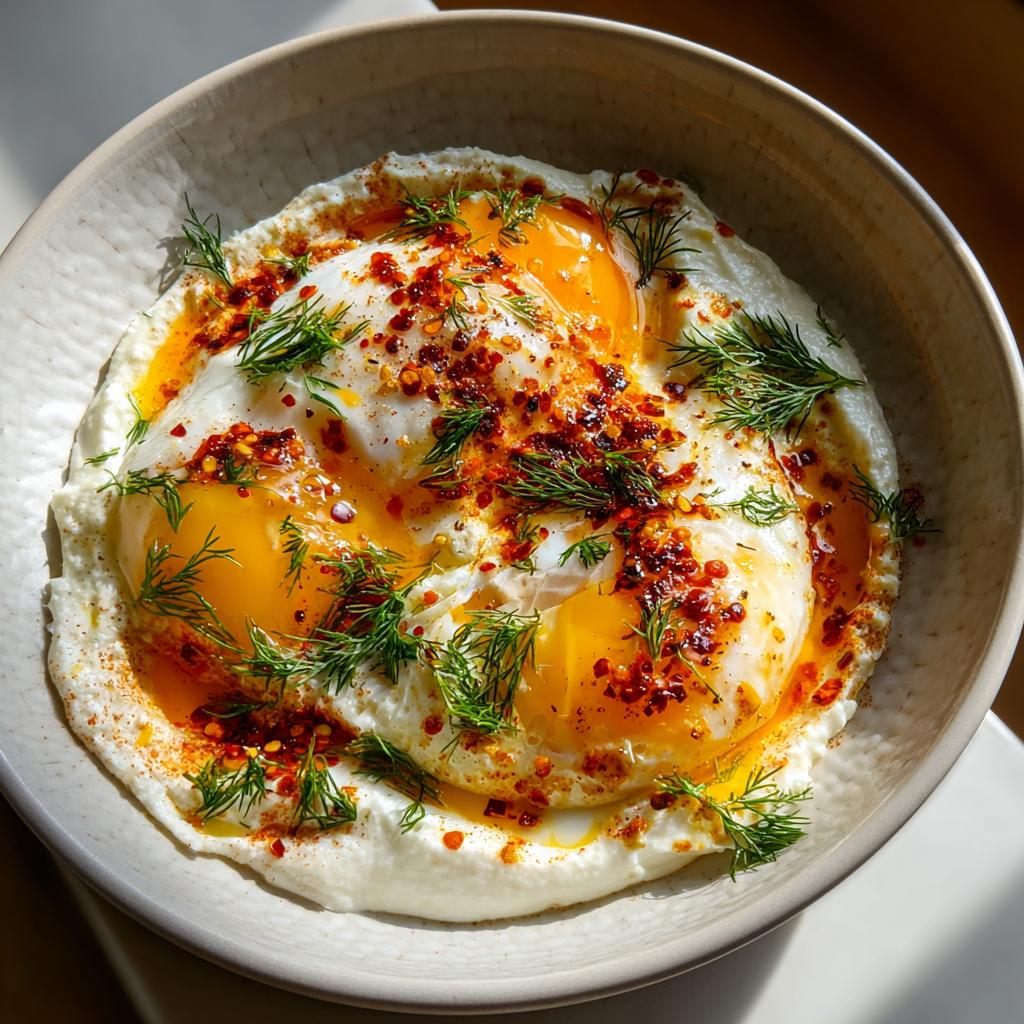 Turkish Eggs (Cilbir) - detail 3