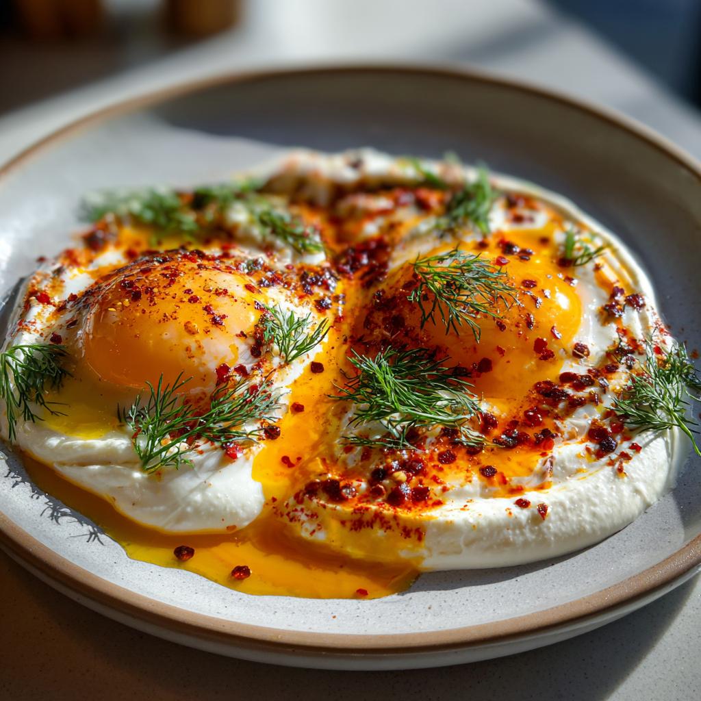 Turkish Eggs (Cilbir) - detail 4