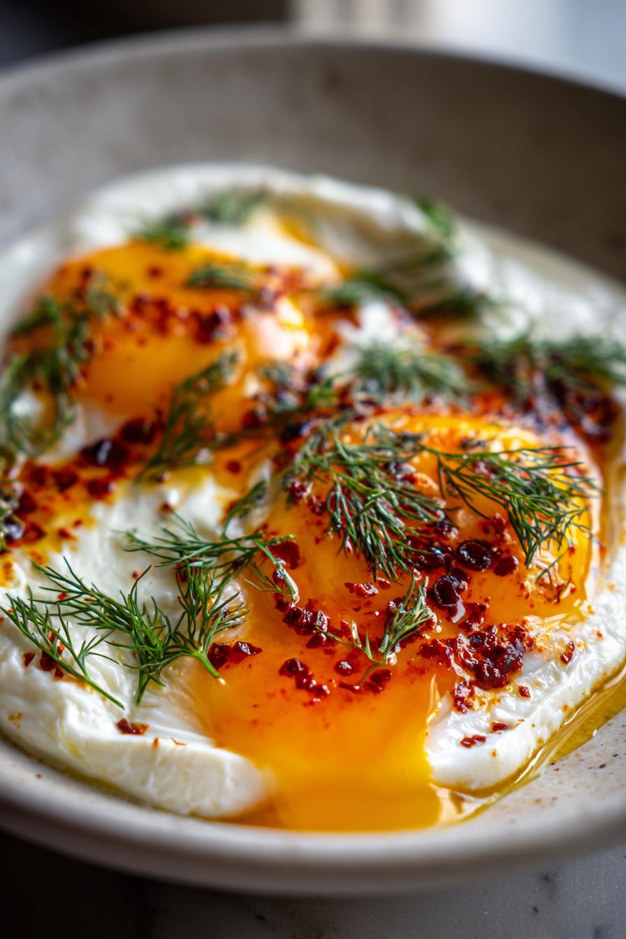 Turkish Eggs (Cilbir)