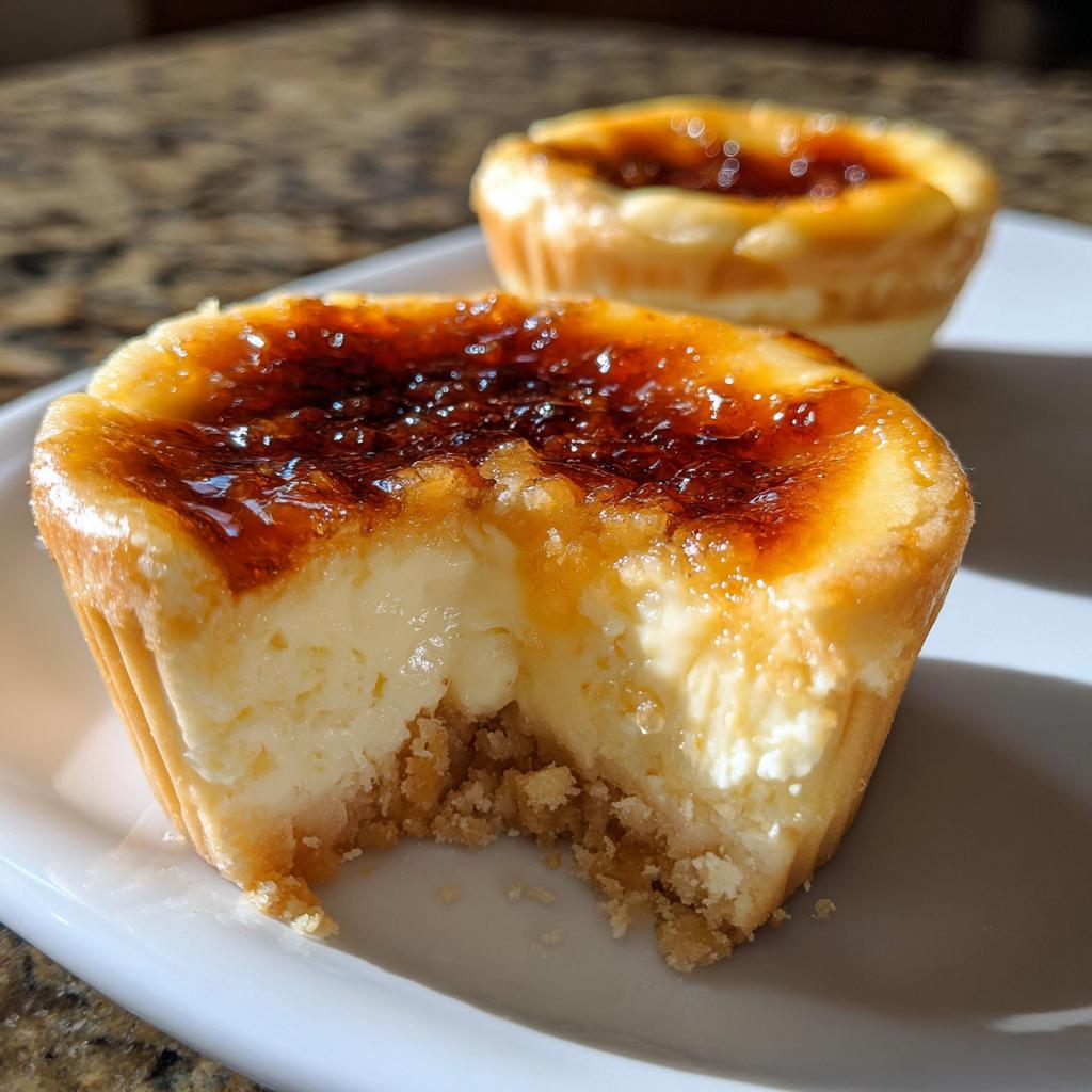 Vanilla Bean Crème Brûlée Cheesecake Cupcakes - detail 4