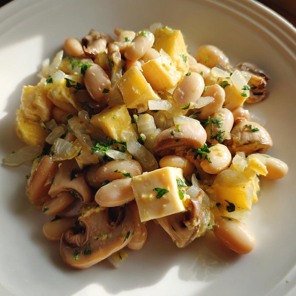 Sałatka z fasolą, pieczarkami i serem – idealna na każdą okazję! 🥗🍄🧀 - detail 3