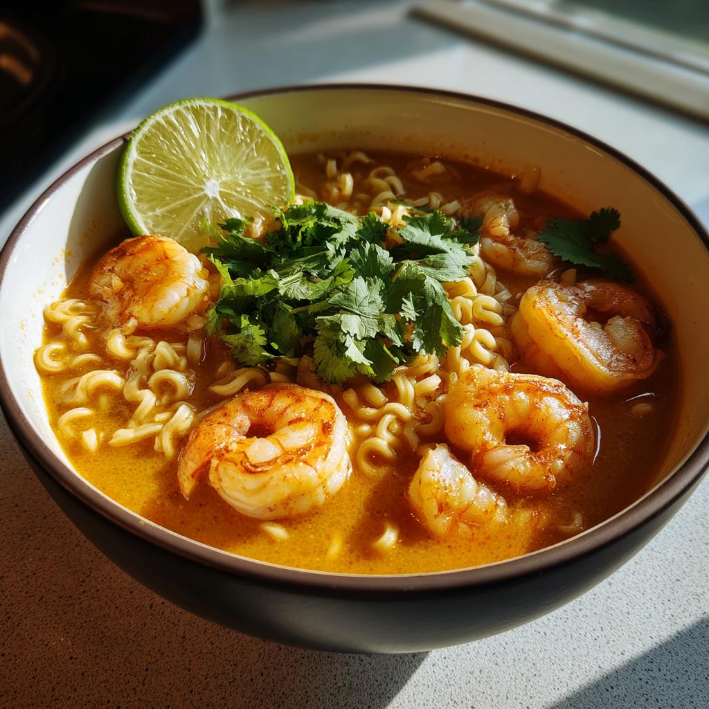 THAJSKA ZUPA RAMEN Z KREWETKAMI I MLECZKIEM KOKOSOWYM - detail 1