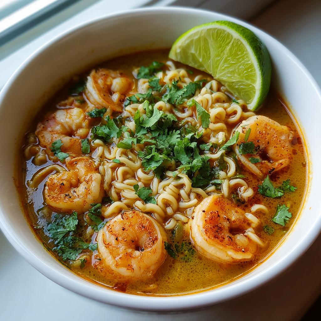 THAJSKA ZUPA RAMEN Z KREWETKAMI I MLECZKIEM KOKOSOWYM - detail 2