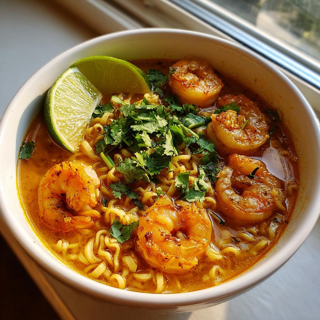 THAJSKA ZUPA RAMEN Z KREWETKAMI I MLECZKIEM KOKOSOWYM - detail 4