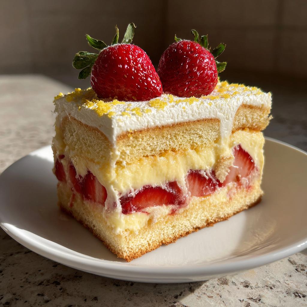 🍰Tiramisu cytrynowo-truskawkowe bez jajek🍓🍋 - detail 3