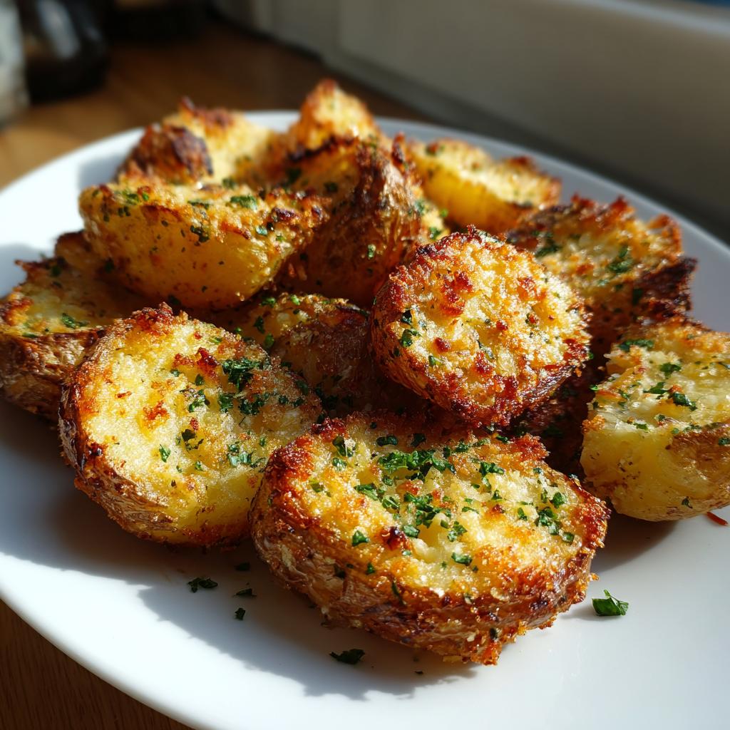 Ziemniaki w chrupiącej panierce czosnkowo-parmezanowej 🧄🧀 To zdrowa i pyszna przekąska! - detail 4