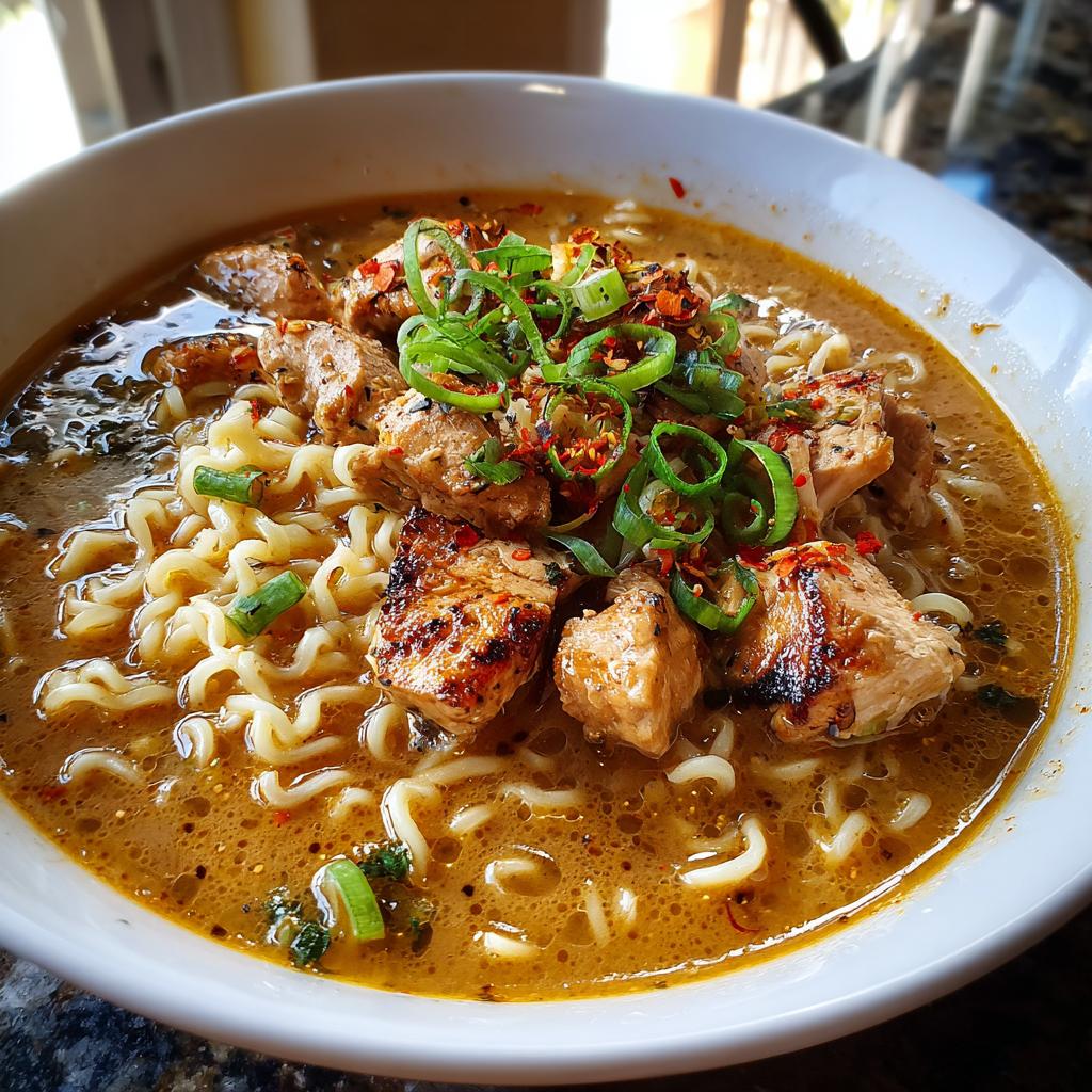 KREMOWY, CZOSNKOWY, PIKANTNY KURCZAK RAMEN 🍜🌶️ To pyszne danie, które rozgrzeje Twoje serce! - detail 4