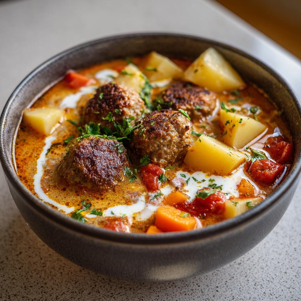 Kremowa Zupa z Mięsem Mielonym