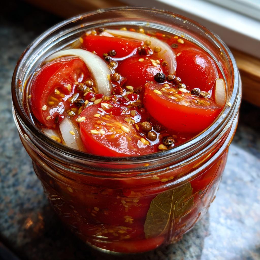 POMIDORY Z CEBULĄ W ZALEWIE OCTOWEJ 🍅🧅 To pyszny dodatek do dań głównych - detail 1