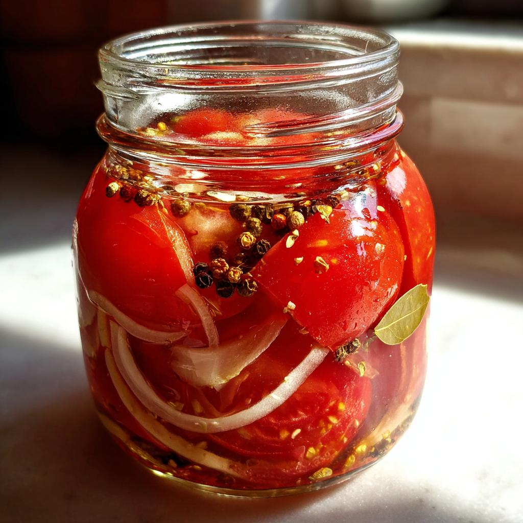 POMIDORY Z CEBULĄ W ZALEWIE OCTOWEJ 🍅🧅 To pyszny dodatek do dań głównych - detail 3