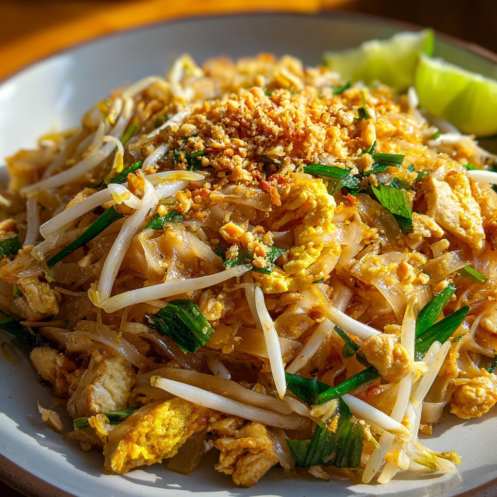Pad Thai z kurczakiem i orzeszkami ziemnymi: Zapach ulic Bangkoku - detail 2