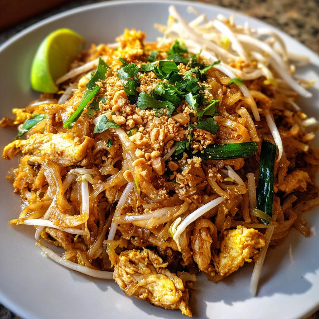 Pad Thai z kurczakiem i orzeszkami ziemnymi: Zapach ulic Bangkoku - detail 4