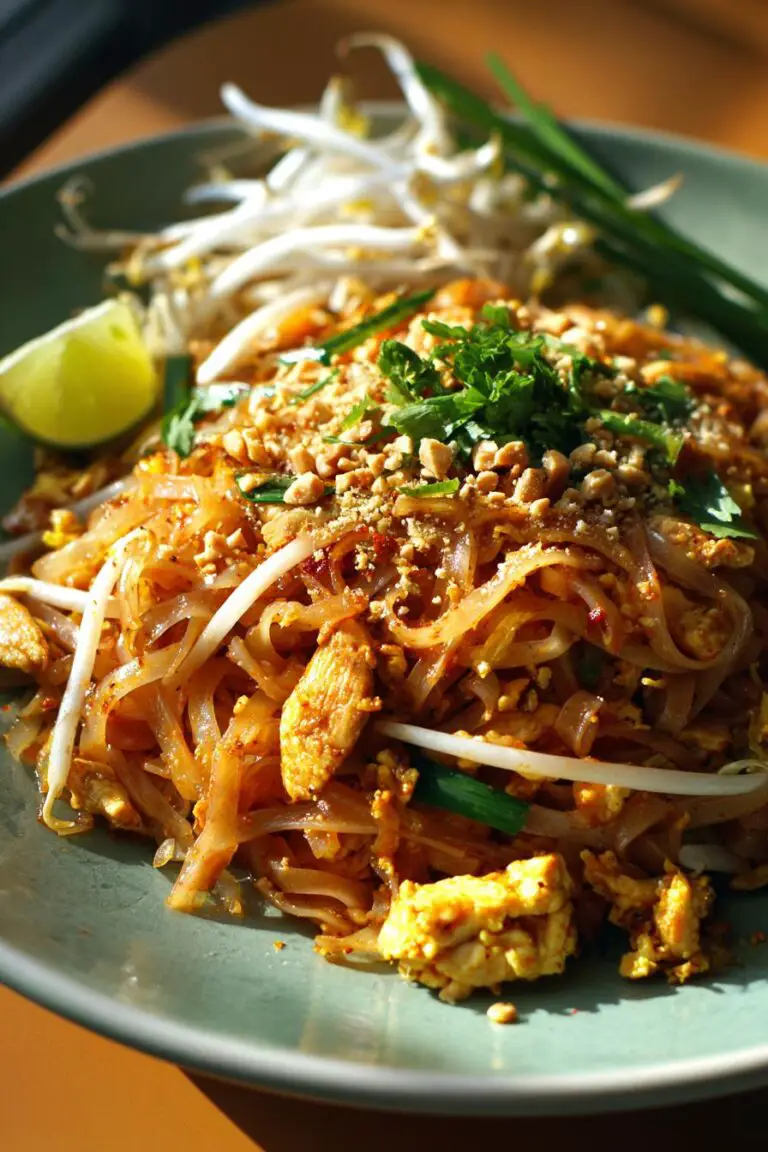 Pad Thai z kurczakiem i orzeszkami ziemnymi: Zapach ulic Bangkoku