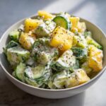 Sałatka z ananasem, ogórkiem i delikatnym sosem jogurtowym – idealna na letnie dni!